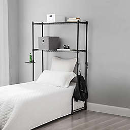 DormCo Over the Bed Shelf Supreme - Adjustable Shelving - Gunmetal Gray