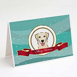 Caroline's Treasures Golden Retriever Merry Christmas Greeting Cards and Envelopes Pack of 8 7 x 5