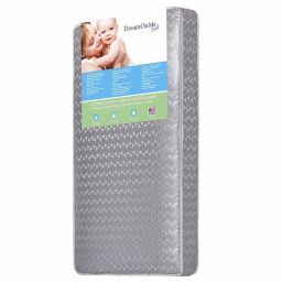 Evolur Dream On Me Superior Slumber 6" 112 Coil Spring Crib And Toddler Bed Mattress - Silver Honeycomb Vinyl Cover
