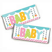 Big Dot of Happiness Colorful Baby Shower - Candy Bar Wrapper Gender Neutral Party Favors - Set of 24