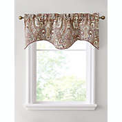 THD France Paisley Scalloped Valance - Spice Red