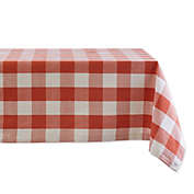 Contemporary Home Living 60" x 84" White and Vintage Red Buffalo Check Table Cloth
