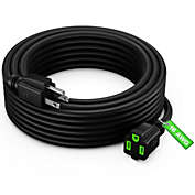 Extension Cord 25 Ft Black Power Cords Indoor / Outdoor 16 Gauge Wire Heavy Duty ETL Listed (25Ft)