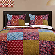 Barefoot Bungalow Normandy Floral Print Reversible Perfect Pillow Sham - King 20x36", Multicolor