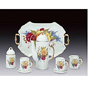 Mini Porcelain Tea Set With Peony Flower Pattern
