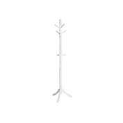 VASAGLE Coat Rack, Solid Wood Coat Stand, Free Standing Hall Coat Tree with 10 Hooks for Coats, Hats, Bags, Purses, for Entryway, Hallway, Rubberwood, White
