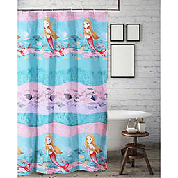 Greenland Home Fashions Mermaid Square Bath Shower Curtain - Multi 72