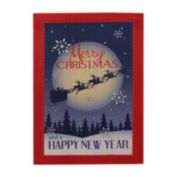 Evergreen Merry Christmas & Happy New Year Garden Suede Flag