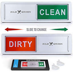 Zulay Kitchen Dishwasher Clean Dirty Magnet Sign - Silver
