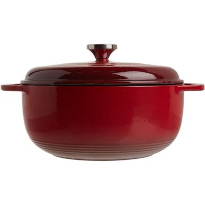 Lodge 6 Qt. Red Enamel Cast Iron Dutch Oven