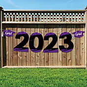 Big Dot of Happiness Purple Grad - Best is Yet to Come - Large Purple Graduation Party Decorations - 2023 - Outdoor Letter Banner
