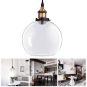 Wellstock 7.9 Ball Shape Glass Ceiling Light/Transperant