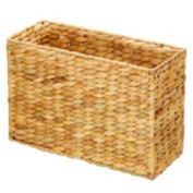 mDesign Hyacinth Rice Weave Toilet Tank Bathroom Storage Basket Bin