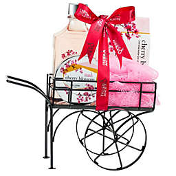 Freida and Joe Cherry Blossom Fragrance Bath & Body Spa Gift Set in Wheelbarrow Caddie