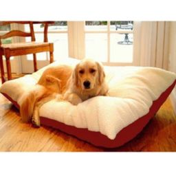 Majestic Pet Product 36x48 Inch large Poly / Cotton Red Rectangle Pet Sleeper Bed