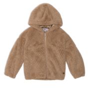 Deux par Deux Hooded Fake Fur Vest Beige - 3/4 Years