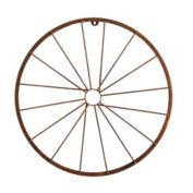Nearly Natural 22" Rustic Metal Vintage Bicycle Wheel Wall Art Decor