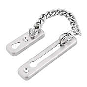 Unique Bargains Hall Door Window Security Stainless Steel Lock Latch Chain Catch Locking Guard Silver Tone