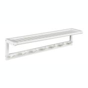 NewRidge Home Goods Abingdon 33.25"W 7-Peg Coat Rack with Shelf - White