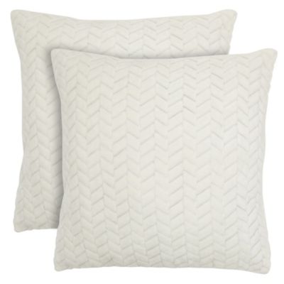 Grey&White Chevron Striped 100% Cotton Canvas Decor Cushin Cover Pillowcase 