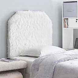 DormCo Mo' Heaven College Headboard - Plush Furry Fur White