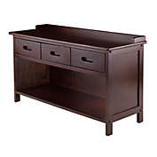 Contemporary Home Living 38.25" Solid Walnut Wood 3-Drawer Bench with Storage