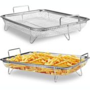 Kitcheniva 2-Pieces Air Fryer Basket For Oven Stainless Steel