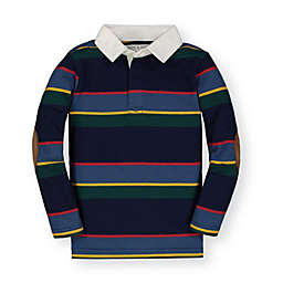 Hope & Henry Toddler Boys' Long Sleeve Rugby Polo Shirt, Navy Collegiate Stripe, 18-24 Months