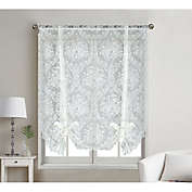 Kate Aurora Country Off White Floral Lace Tie Up Curtain Shade