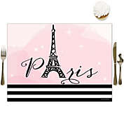 Big Dot of Happiness Paris, Ooh La La - Party Table Decorations - Paris Themed Baby Shower or Birthday Party Placemats - Set of 16