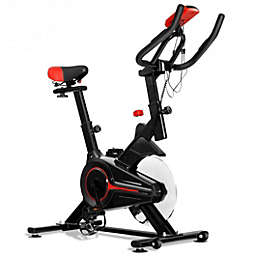 Costway Stationary Indoor Sports Bicycle with Heart Rate Sensor and LCD Display