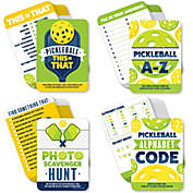 Big Dot of Happiness Let&#39;s Rally - Pickleball - 4 Birthday or Retirement Party Games - 10 Cards Each - Gamerific Bundle