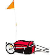 Apex  Single Wheel Pull-Behind Bicycle Cargo Trailer with Cargo Bag