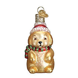 Old World Christmas Dog Collection- Glass Blown Ornament  Winter Puppy
