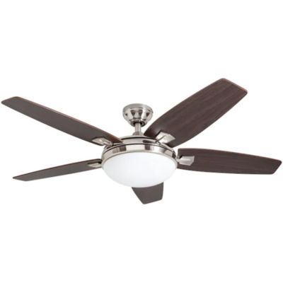 Honeywell 48 inch Northumberland Brushed Nickel Indoor Ceiling Fan with Light