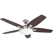 Honeywell 48 inch Northumberland Brushed Nickel Indoor Ceiling Fan with Light