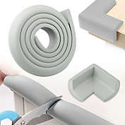 EeeKit 2-Pack Extra Thick Baby Proofing Edge Guard Foam Protector, Grey