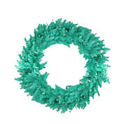 Vickerman Pre-Lit Seafoam Artificial Christmas Wreath - 48-Inch, Clear and Green Lights