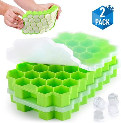 Zulay Kitchen Honeycomb Shaped Ice Cube Tray Set - 2 pack