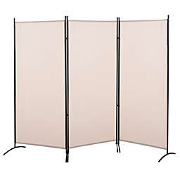 HOMCOM 3-Panel Folding Screen Room Divider Privacy Separator Partition for Indoor Bedroom Office, Outdoor Patio 100