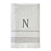 SKL Home By Saturday Knight Ltd Casual Monogram Bath Towel N - 28X54", White
