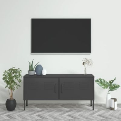 vidaXL TV Cabinet Anthracite 41.3"x13.8"x19.7" Steel
