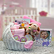 GBDS Welcome Baby Bassinet New Baby Basket-Pink - baby bath set -  baby girl gifts
