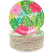 Sparkle and Bash Hawaiian Paper Plates, Luau Birthday Party Decorations (7 In, 80 Pack)