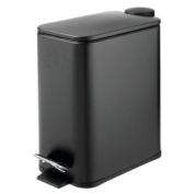 mDesign Small Step Trash Can, Garbage Bin, Removable Liner Bucket, 5L