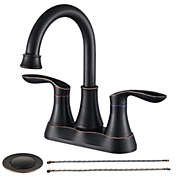 New Space 2-Handle 4-Inch Oil Rubbed Bronze Bathroom Faucet, Bathroom Vanity Sink Faucets