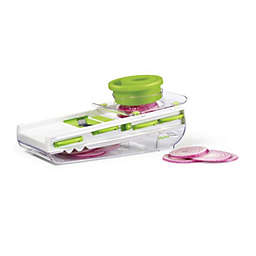 Starfrit - Easy Mandoline with Blades and Safety Pusher, Green