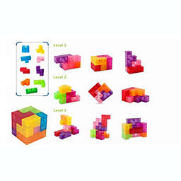 Link STEM 3D Magnetic Building Blocks Puzzle Cube Infinity Puzzle Cubes for Early Education, Intelligence Developing, Stress Relief With Over 150 Challenges - Transparent