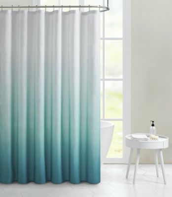 Ombre Shower Curtains Bed Bath Beyond, Cascade Shower Curtain Teal