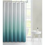 Kate Aurora Living Multi Color Ombre Fabric Shower Curtain - White/Turquoise
